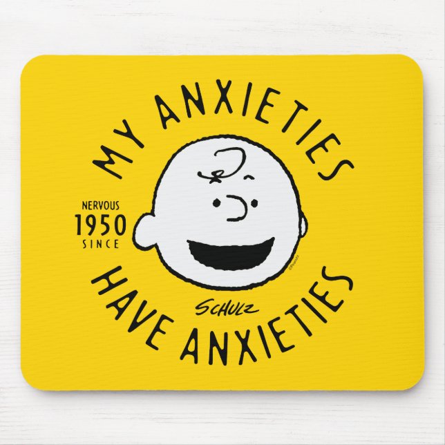Mousepad Amendoins | Charlie Brown Nervous Desde 1950 (Frente)