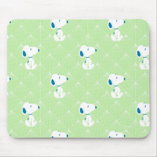 Mousepad Amendoins Padrão de Sonhos de Deco Verde Snoopy
