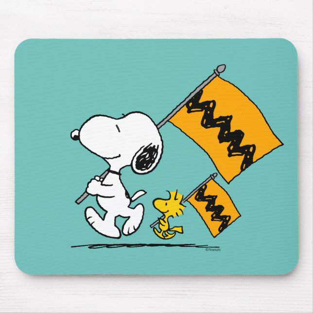 Mousepad Amendoins | Sinalizadores de Snoopy & Woodstock (Frente)