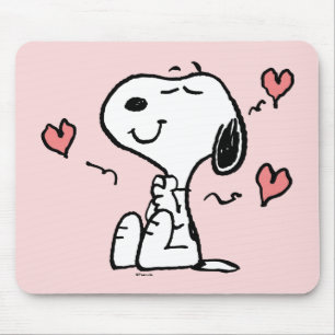 Mousepad Amendoins   Snoopy Hearts
