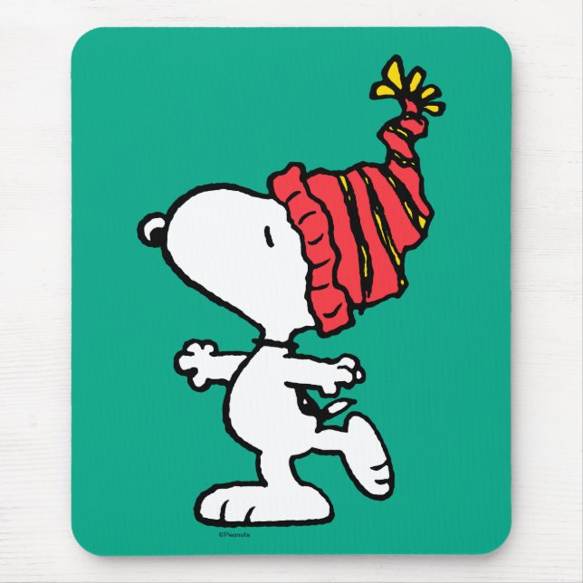Mousepad Amendoins | Snoopy Winter Beanie Boné (Frente)
