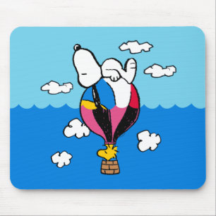 Mousepad Amendoins   Snoopy & Woodstock Balão de Ar Quente