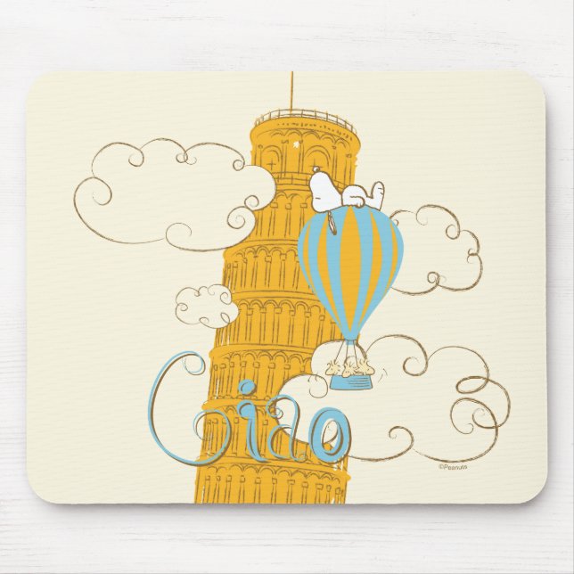 Mousepad Amendoins | Snoopy & Woodstock Ciao (Frente)