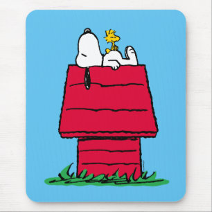 Mousepad Amendoins   Snoopy & Woodstock Doghouse