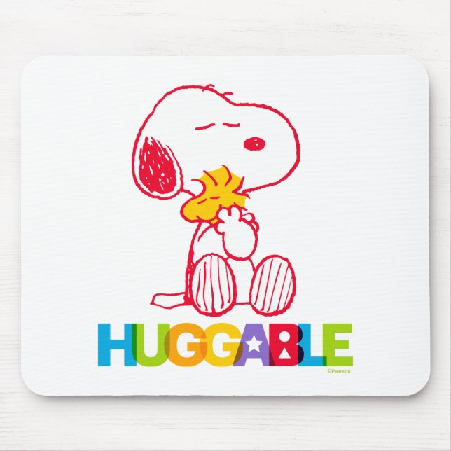 Mousepad Amendoins | Snoopy & Woodstock Huggable (Frente)
