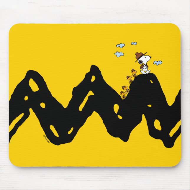 Mousepad Amendoins | Snoopy & Woodstock Scout Troop Hike (Frente)