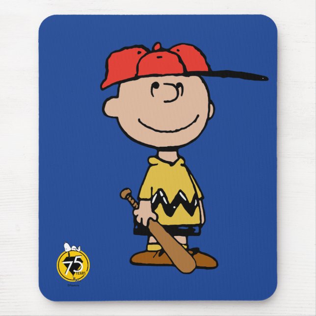Mousepad Amendoins | Sorriso Charlie Brown Baseball (Frente)