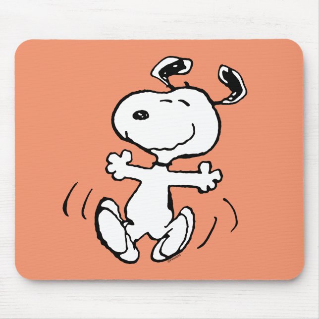 Mousepad Amendoins | Uma dança feliz snoopy (Frente)