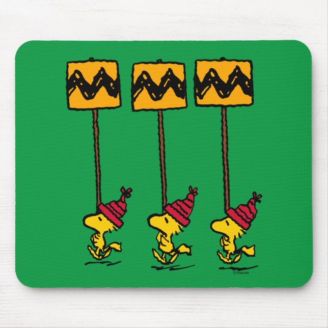 Mousepad Amendoins | Woodstock & Friends Sign March (Frente)