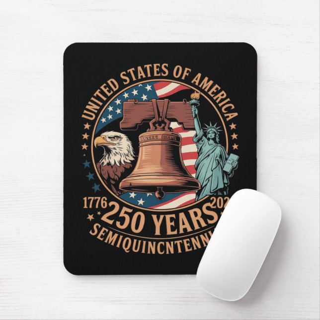 Mousepad América 250 Anos (Com mouse)