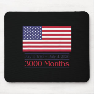 Mousepad América 3000 Meses 250 Anos 4 De Julho Aniversário