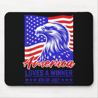 Mousepad América Ama Um Vencedor Veterano Militar Homens Mu
