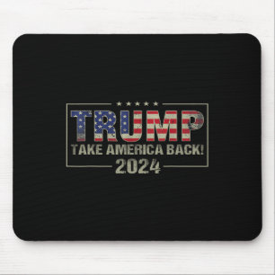 Mousepad América Back American Flag Trump 2024 Men Women Gi