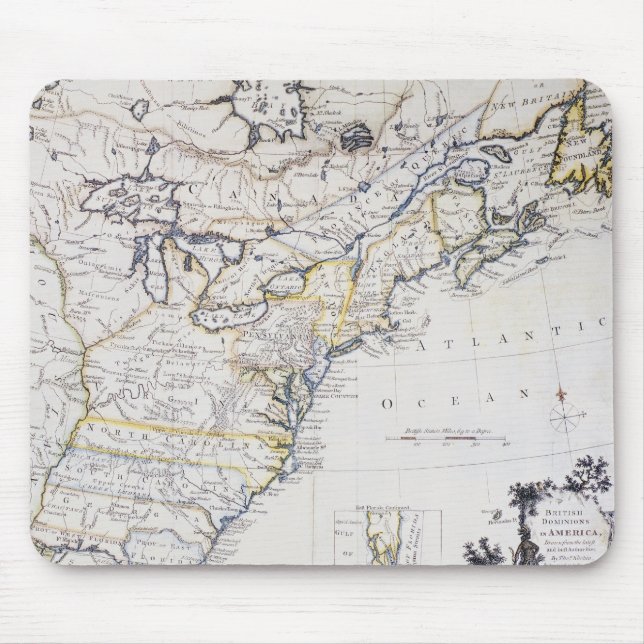 Mousepad AMÉRICA COLONIAL: MAPA, c1770 (Frente)