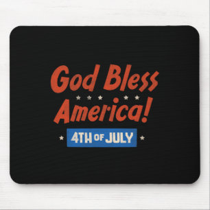 Mousepad América deus abençoe Feliz 4 De Julho Patriótico D