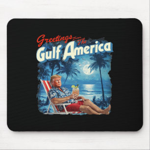 Mousepad América do Golfo Trump 2024 Retro Beach Usa