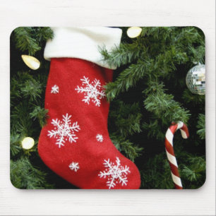 Mousepad America do Norte. Decorações do Natal na árvore