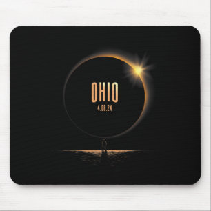 Mousepad América do Norte Total Eclipse Solar 2024 Ohio Usa