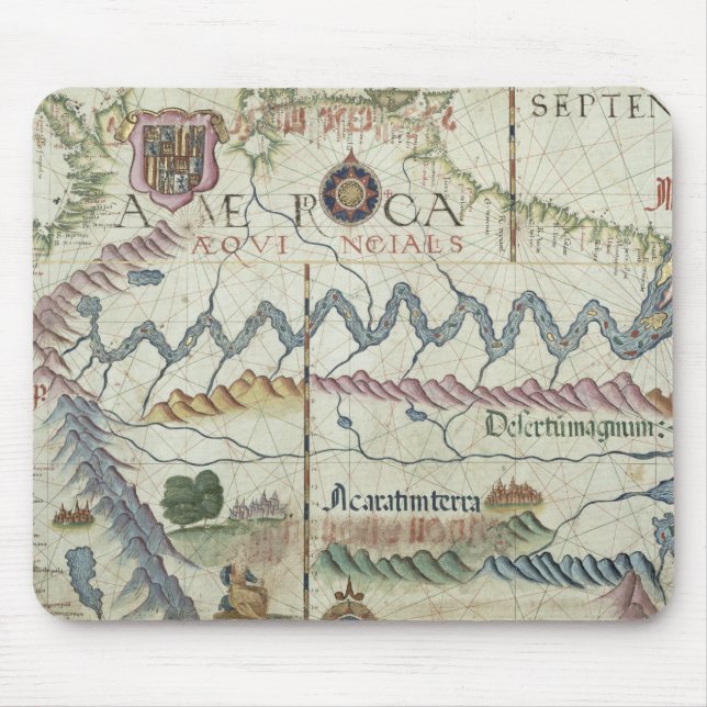 Mousepad Ámérica do Sul do norte, detalhe do mundo (Frente)