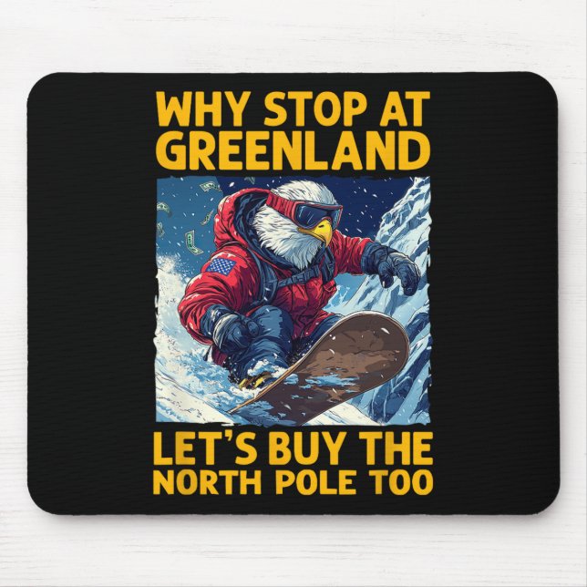 Mousepad América Eagle Snowboard Na Gronelândia E No Norte (Frente)