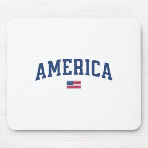 Mousepad América Mulheres Homens Homens Crianças Bandeira A