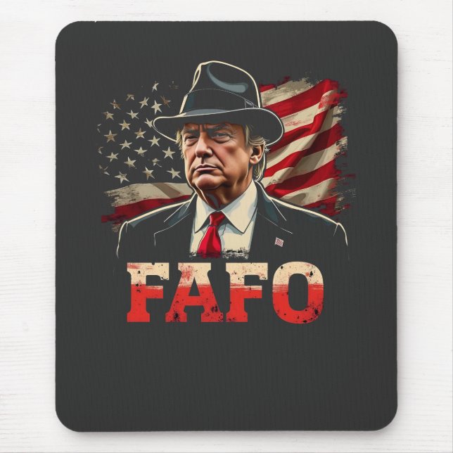Mousepad American Donald Trump FAFO EUA Flag Patriotic (Frente)