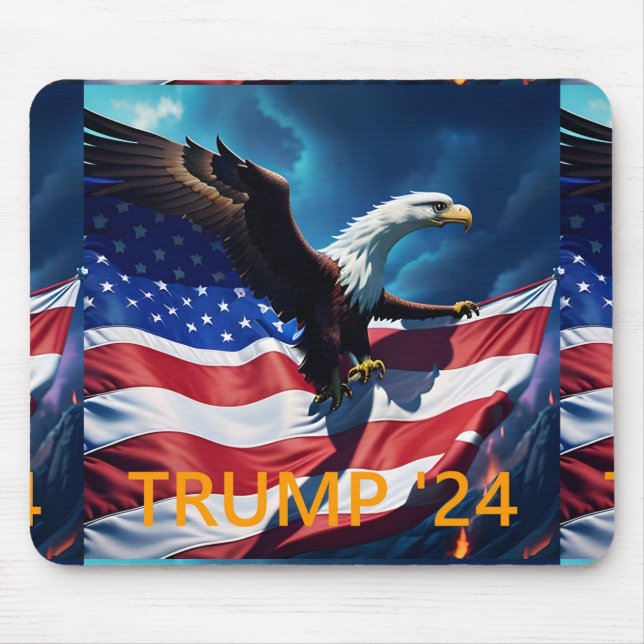Mousepad American Flag American American Eagle TRUMP 2024 (Frente)