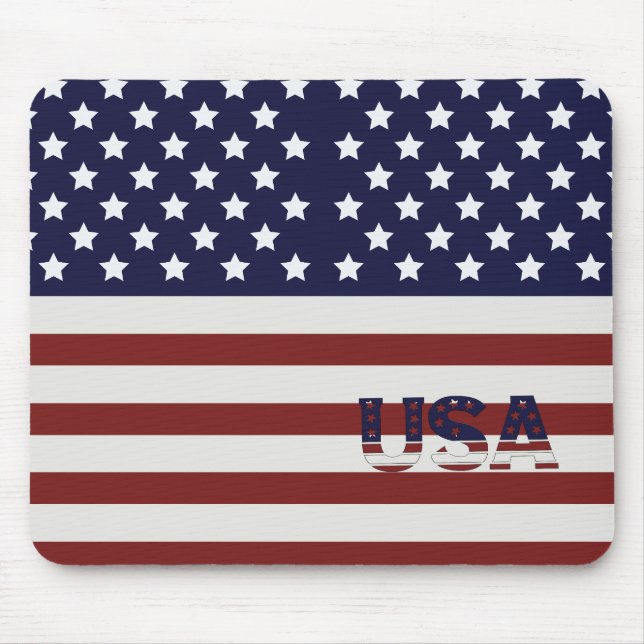 Mousepad American Flag American USA Pattern (Frente)