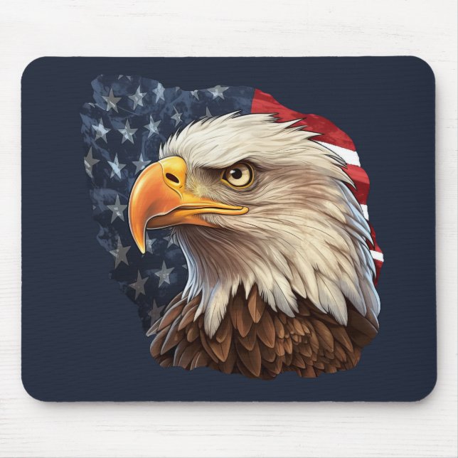 Mousepad American Flag Bald Eagle (Frente)