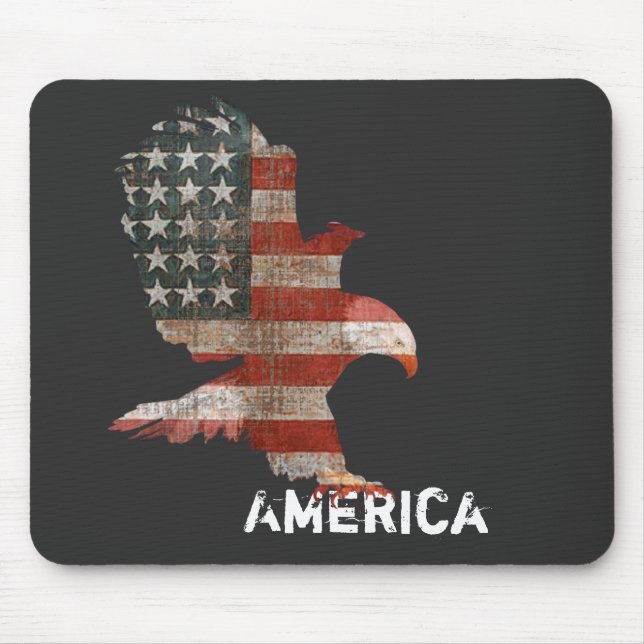 Mousepad American Flag Bald Eagle (Frente)