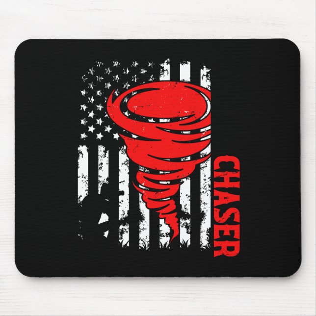 Mousepad American Flag Estados Unidos Tornado Storm Chaser  (Frente)