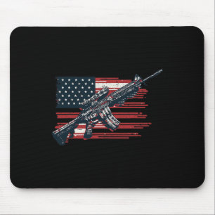 Mousepad American Flag Guns 1rua De Julho Armas Independênc