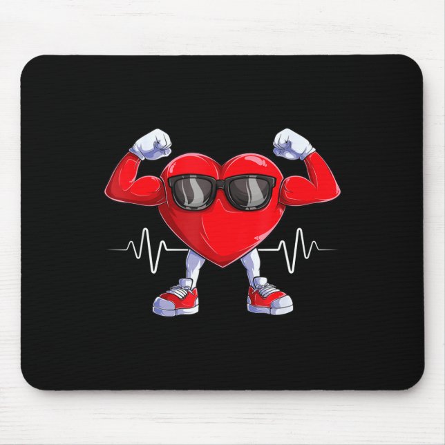 Mousepad American Heart Disease Awareness Heart Month Heart (Frente)