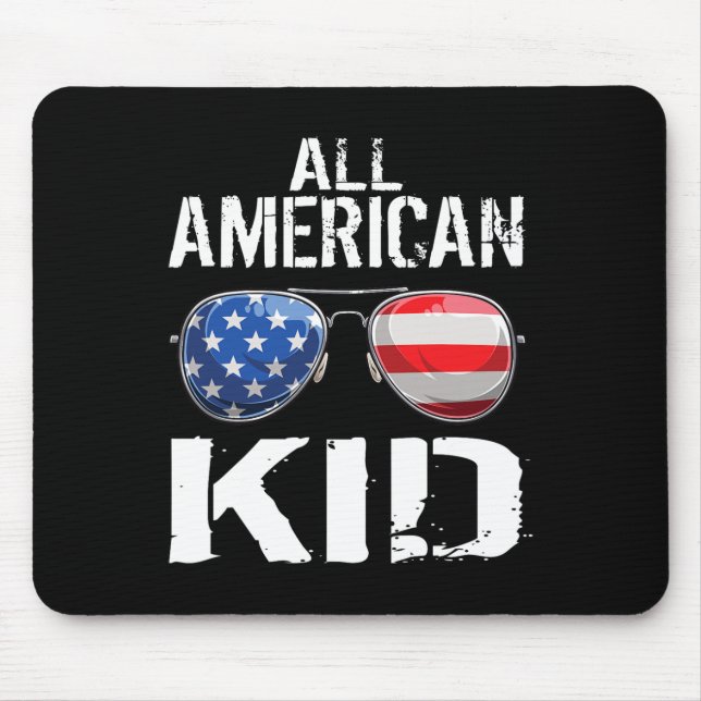 Mousepad American Kid 4 De Julho Meninos Patrióticos Crianç (Frente)