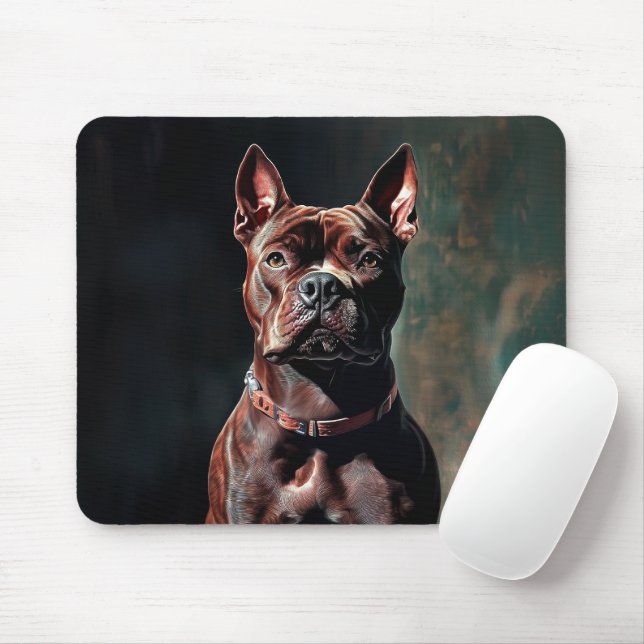 Mousepad American Pit bull terrier (Com mouse)