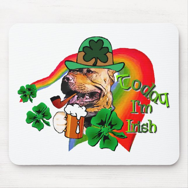 Mousepad American Pit Bull Terrier St Patricks (Frente)