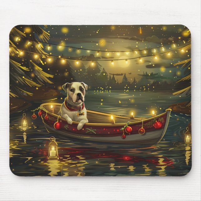 Mousepad American Staffordshire Natal Festivo Voyage (Frente)