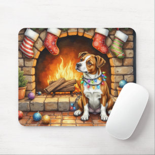 Mousepad American Staffordshire Terrier Luzes de Natal