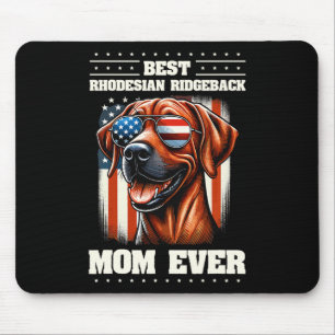 Mousepad American Usa Flag Rhodesian Ridgeback 4 De Julho