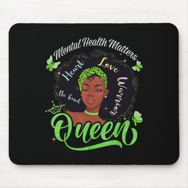 Mousepad Americana de Problemas de Saúde Mental Woman Warri (Frente)