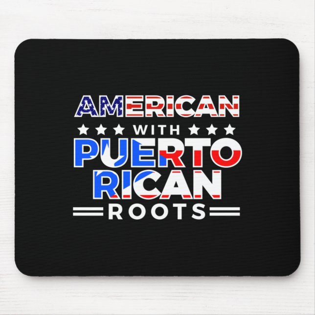 Mousepad Americano Com Raízes Porto-Riquenhas (Frente)