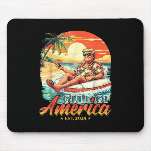Mousepad Américas Golfo Trump 2024 Retro Beach Usa America
