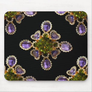 Mousepad Ametist, Diamantes, Artesanais, Emeralds Clutch