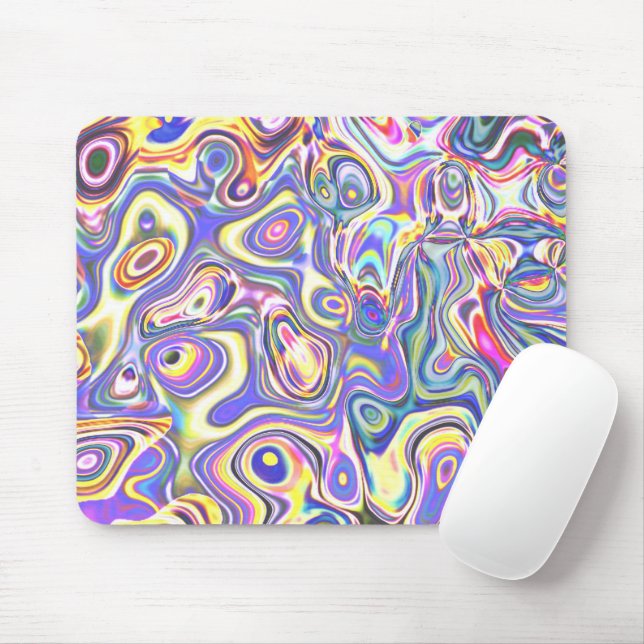 Mousepad Ametist Multicolor Abstrato Amoba Art (Com mouse)