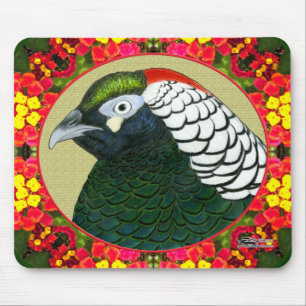 Mousepad Amherst Pheasant e Flores