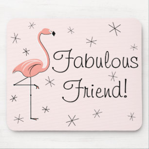 Mousepad "Amigo Fabuloso" Rosa Flamingos