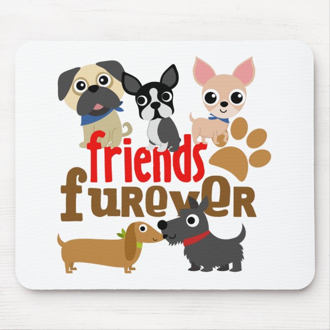 Mousepad Amigos Cães Futuros Cachorros (Frente)