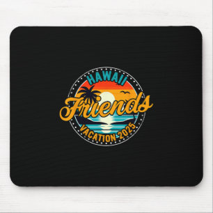 Mousepad Amigos de férias havaianas vintage 2025 Férias de