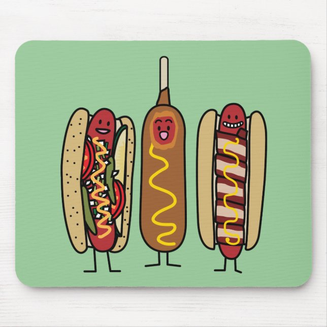 Mousepad Amigos do cachorro quente (Frente)