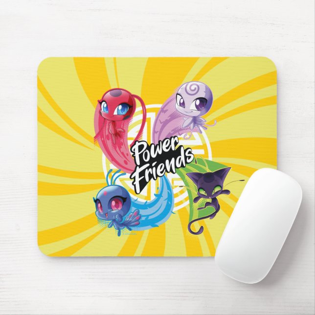 Mousepad Amigos poderosos do Kwamis Miraculoso (Com mouse)